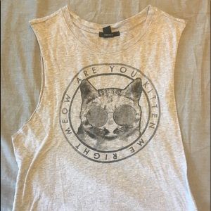 Forever 21 cat muscle tank